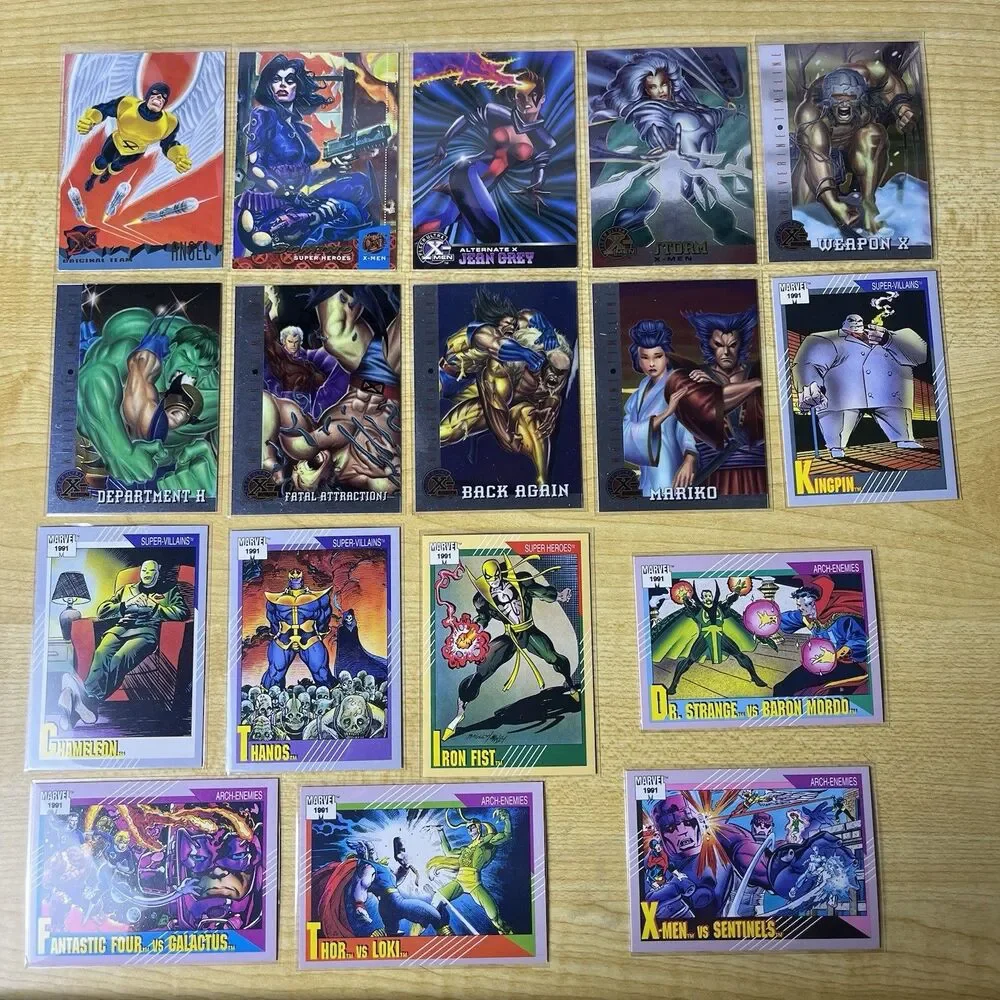 Marvel Trading Card Lot 1991 Universe 1992 Masterpieces 1995 Fleer Ultra X-Men